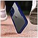 Cover Iphone 14 Pro Max Retro Plexiglass Fronte Polimero Bordo Blu - Foto miniatura 3