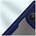 Cover Iphone 14 Pro Max Retro Plexiglass Fronte Polimero Bordo Blu - Foto miniatura 5