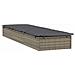 Lettino 1 pz con Cuscino Grigio 201x55x62 cm in Polyrattan - Foto miniatura 5