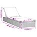 Lettino 1 pz con Cuscino Grigio 201x55x62 cm in Polyrattan - Foto miniatura 6