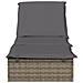Lettino 1 pz con Cuscino Grigio 201x55x62 cm in Polyrattan - Foto miniatura 7