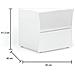 Comodino Pietro, Tavolino Da Notte Con 2 Cassetti, Mobiletto Per Camera Da Letto, 100% Made In Italy, Cm 50x40h41, Bianco Lucido - Foto miniatura 3