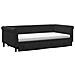 Divano Letto Estraibile Con Cassetti Nero 100x200 Cm In Velluto - Foto miniatura 3