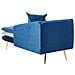 Chaise Longue Versione Sinistra Gonesse Velluto Blu - Foto miniatura 2