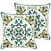 Set Di 2 Cuscini Elanite Cotone 45 X 45 Cm Verde Trama Orientale - Foto miniatura 5