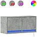 Mobile Tv A Parete Con Luci Led Grigio Cemento 80x31x35 Cm - Foto miniatura 2