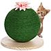Tiragraffi Graffiatoio Forma Palla Sfera per Gatti Animali Felini Verde Fiore - Foto miniatura 1