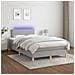 Letto a Molle Materasso e LED Grigio Chiaro 120x190 cm Tessuto - Foto miniatura 5