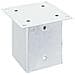 Basi per Pali Quadrate 4 pz Argento 121x121 mm Acciaio Zincato - Foto miniatura 4