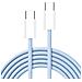 Cavo Dati E Ricarica Pd60w 3a C263 Usb-c To Usb-c Fast Charge 60w 1,5m Blu Per Smartphone Tablet - Foto miniatura 3