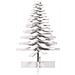 Albero Di Natale Decorativo Bianco 100 Cm In Legno Di Pino - Foto miniatura 3