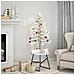 Albero Di Natale Decorativo Bianco 100 Cm In Legno Di Pino - Foto miniatura 1