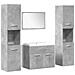 Set Mobili Da Bagno 4 Pz Grigio Cemento In Legno Multistrato - Foto miniatura 2