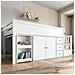 Letto A Soppalco 90x200 Cm, Letto A Soppalco Per Bambini, Letto Multifunzionale Per Bambini, Bianco - Foto miniatura 1