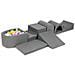 Grootste Foam Speelset Met Micropool Grijs Met Ballen 100 Stuks (lichtblauw, Geel, Geme Leerd, Poederroze, Wit) - Foto miniatura 1