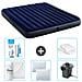 Set Materassino Gonfiabile - 203x183x25 Cm - Blu - Include Accessori Coordinati Cb2 - Foto miniatura 1