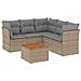 Set Divano da Giardino 6 pz con Cuscini Beige Misto Polyrattan - Foto miniatura 1
