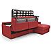 Evans Divano Letto Angolare Impermeabile T13 Rosso - Foto miniatura 5