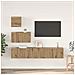 Set mobile TV 4 pcs rovere artigianale 80 x 30 x 30 cm - Foto miniatura 2