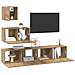 Set mobile TV 4 pcs rovere artigianale 80 x 30 x 30 cm - Foto miniatura 3
