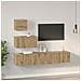Set mobile TV 4 pcs rovere artigianale 80 x 30 x 30 cm - Foto miniatura 4