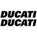 2 Adesivi Per Serbatoio Moto Scritta Ducati Adesivo Nero Stickers Racing Nero - Foto miniatura 1
