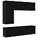 Unità TV da Parete 5 pcs Rovere Nero Legno multistrato - Foto miniatura 1