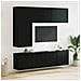 Unità TV da Parete 5 pcs Rovere Nero Legno multistrato - Foto miniatura 2