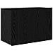 Unità TV da Parete 5 pcs Rovere Nero Legno multistrato - Foto miniatura 6