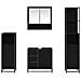 Set di mobili per il bagno 4 pcs Rovere Nero Legno multistrato - Foto miniatura 9