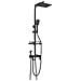 Colonna doccia, Blackswan, Tipo M115, modello nero con display digitale, bocca e doccetta bidet, misura 116 cm - Foto miniatura 1