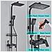 Colonna doccia, Blackswan, Tipo M115, modello nero con display digitale, bocca e doccetta bidet, misura 116 cm - Foto miniatura 2