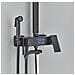Colonna doccia, Blackswan, Tipo M115, modello nero con display digitale, bocca e doccetta bidet, misura 116 cm - Foto miniatura 4