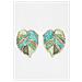 Orecchini Pendenti a Foglia Verde - Foto miniatura 1
