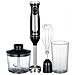 Melissa Set Frullatore Immersione 600w 3in1 Tritatutto Frusta Misurino Inox Nero - Foto miniatura 5