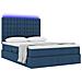 Letto con contenitore e LED con led Blu 140 x 190 cm Poliestere - Foto miniatura 3