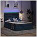 Letto con contenitore e LED con led Blu 140 x 190 cm Poliestere - Foto miniatura 5