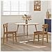 Sedia da pranzo 2 pcs Naturale Legno di gomma solido - Foto miniatura 3
