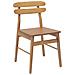 Sedia da pranzo 2 pcs Naturale Legno di gomma solido - Foto miniatura 4