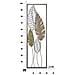 Decorazione In Metallo 3d Foglia 52-oro-metallo-30,5x2,5x99,5 Cm - Foto miniatura 8