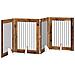 Cancello per cani con supporti 4 pcs Legno antico 80 x 100 cm - Foto miniatura 4
