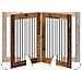 Cancello per cani con supporti 4 pcs Legno antico 80 x 100 cm - Foto miniatura 8