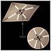 Parasol da Giardino con Luci LED 200 x 300 cm Poliestere - Foto miniatura 5