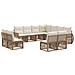 Set Divano da Giardino 11 pcs Beige e Bianco Crema polyrattan - Foto miniatura 1