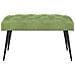 Panchina con bottoni imbottiti Verde chiaro 80 x 40 x 46 cm - Foto miniatura 4