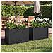 Vaso da giardino 2 pz Nero 80 x 20 x 49 cm - Foto miniatura 2