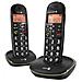 Cordless PhoneEasy 100w Duo, DECT, 50m, 300m, Nero, 20 Entrate, AAA - Foto miniatura 1