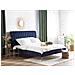 Letto Matrimoniale In Velluto Blu 160x200 Cm Marville - Foto miniatura 4