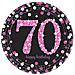 9901746 rosa Celebrazione 70th Prismatico Piatti Di Carta 23 cm - Foto miniatura 1