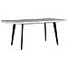 Tavolo Da Pranzo Estendibile 160/200 X 90 Cm Effetto Marmo E Nero Mosby - Foto miniatura 1